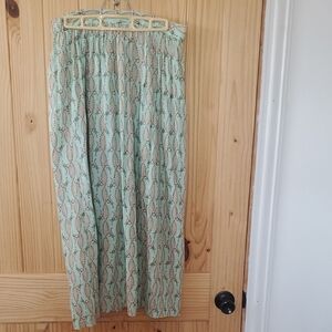 Vintage Sweater Loft Mint Green Patterned Skirt